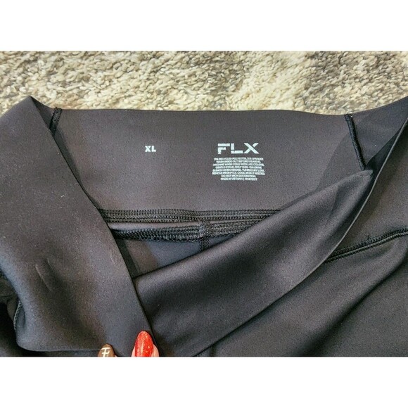 Women's FLX Black Biking Shorts With Zip Pockets Size XL - Picture 6 of 8